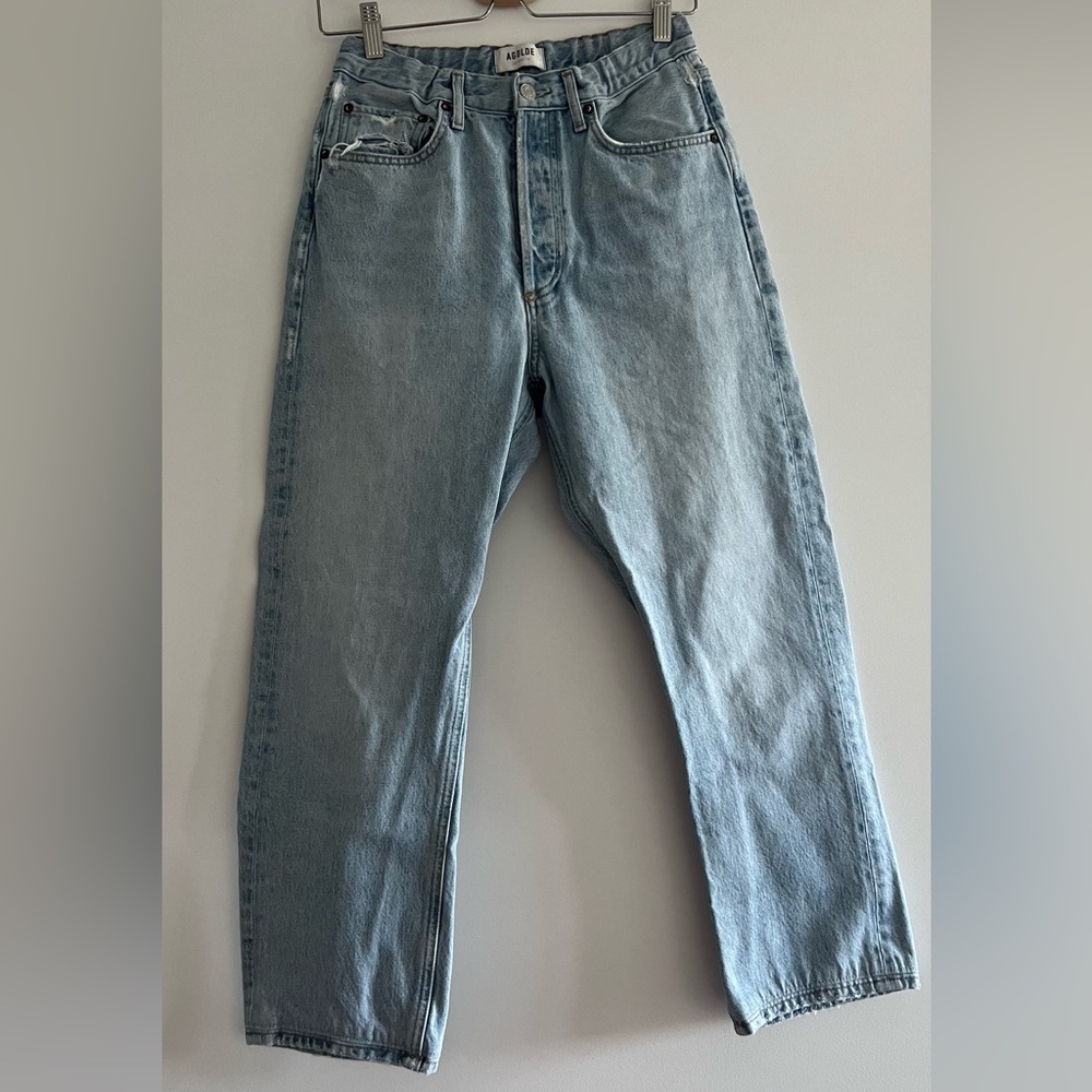 Agolde 90’s Mid-Rise Straight Leg Crop Jeans - 27